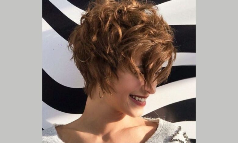 long curly pixie cut