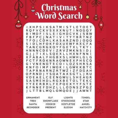 Christmas Word Search Printable