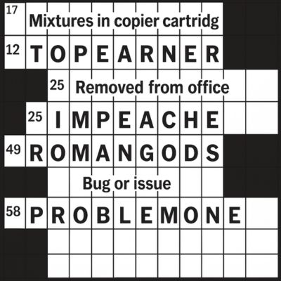 mixtures in copier cartridges nyt