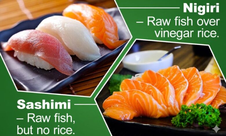 nigiri vs sashimi