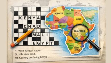 african country crossword clue
