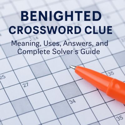 benighted crossword clue